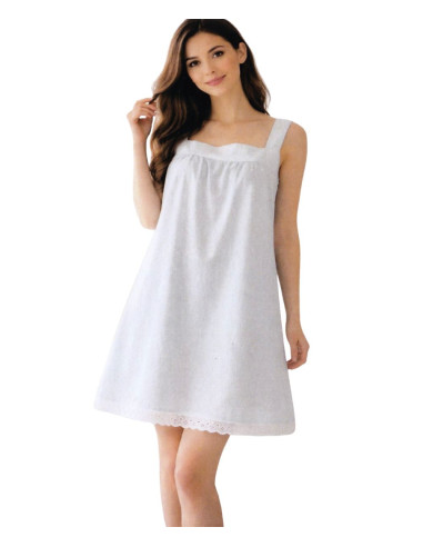 Women's wide shoulder cotton TISSUE nightdress Mida C9035