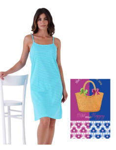 Women's thins straps cotton jersey nightdress Karelpiu' KE0334