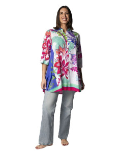 Camicione donna in cotone con manica 3/4 Marila ON-101