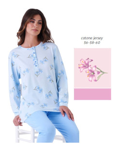 Women's calibrated seraphine cotton jersey pajamas Karelpiu' KE0002