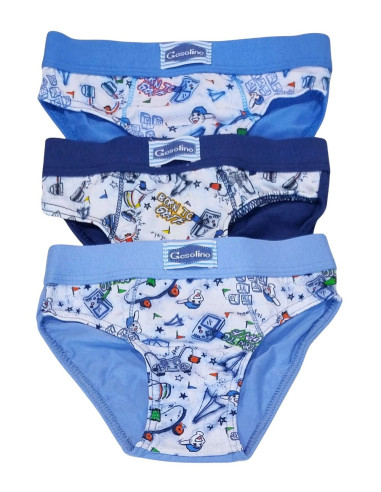 Gruppo 6 slip bambino in cotone elasticizzato Gasolino U3889