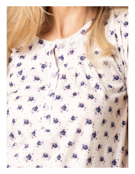 Woman half sleeves calibrated cotton jersey nightdress SieLei PN26