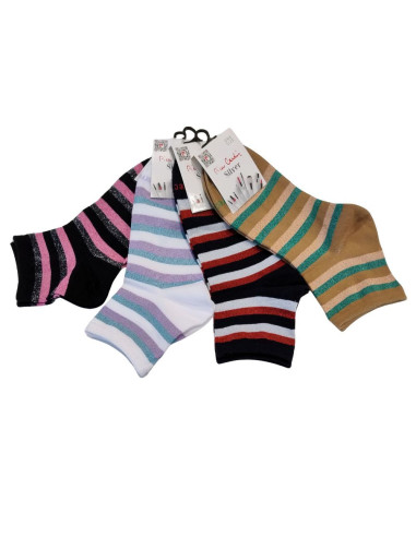 Calzino donna corto in cotone e lurex Pierre Cardin PCE05