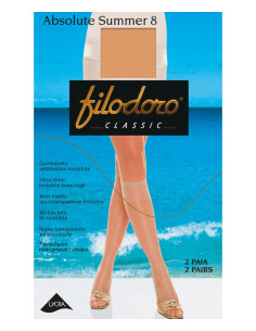 Gambaletto velatissimo estivo Filodoro Absolute Summer 8 den. ( 2 PAIA)
