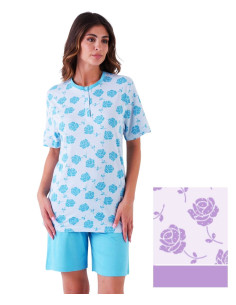 Woman short sleeves cotton pajamas Karelpiu' KE0042