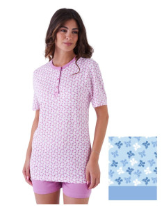 Pigiama donna CALIBRATO a manica corta in cotone Karelpiu' KE0042