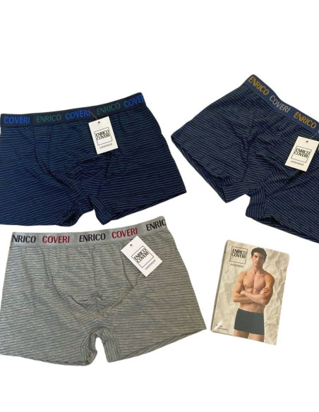 Gruppo 6 boxer uomo in cotone elasticizzato Enrico Coveri EB1330