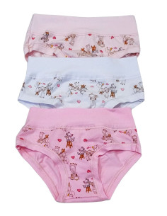 Gruppo 6 slip bambina in cotone elasticizzato Emy B3022