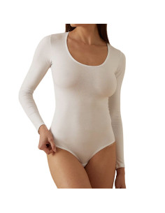 Body donna a manica lunga in cotone elasticizzato Jadea 4154 2