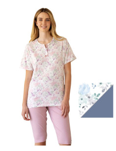 Pigiama donna a manica corta in jersey di cotone Irge MIC2564