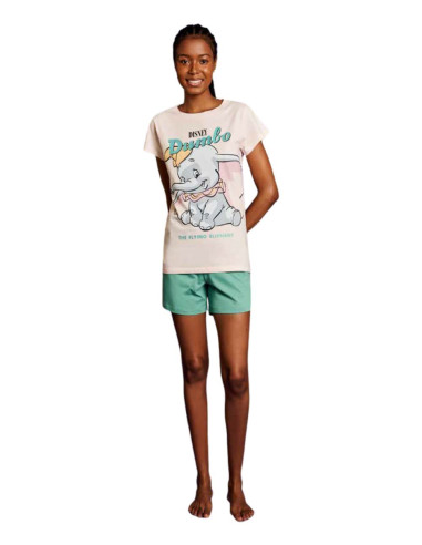 Pigiama donna a manica corta in jersey di cotone Disney Dumbo DYD3832