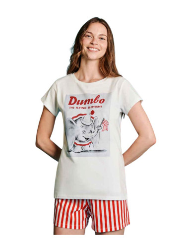 Pigiama donna a manica corta in jersey di cotone Disney Dumbo DYD3832