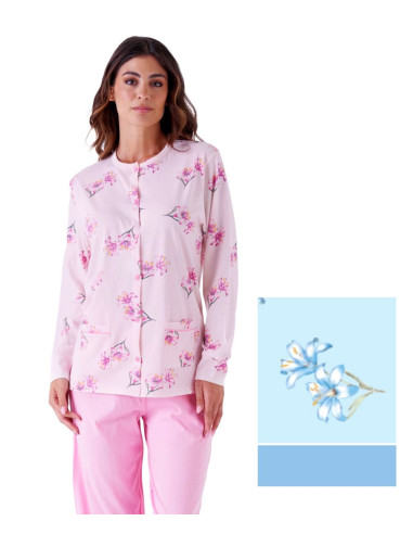 Women's opened cotton jersey pajamas Karelpiu' KE0003
