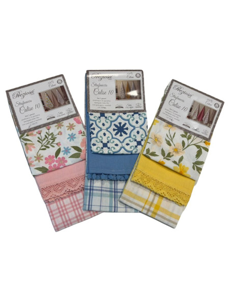 SET OF 3 PRECIOUS CALISE 10 KITCHEN TOWELS