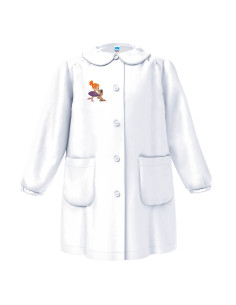 GREMBIULE BAMBINA ASILO SIGGI 33GR4331 RICAMO BALLERINA-CAGNOLINO