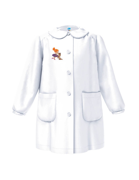 SIGGI 33GR4331 KINDERGARTEN APRON WITH DANCER-DOG EMBROIDERY