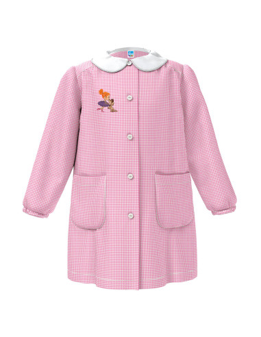 GREMBIULE BAMBINA ASILO SIGGI 33GR4331 RICAMO BALLERINA-CAGNOLINO
