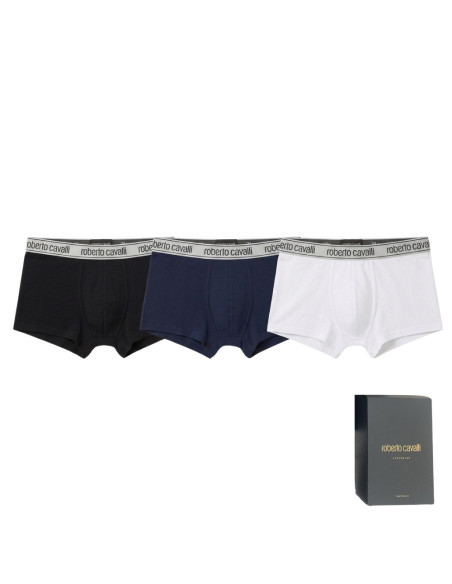 Gruppo 3 boxer uomo in cotone elasticizzato Roberto Cavalli WSO00H