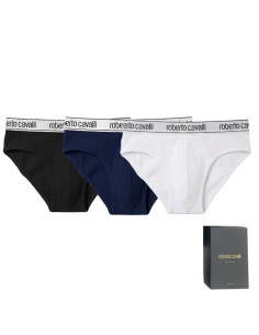 Gruppo 3 slip uomo in cotone elasticizzato Roberto Cavalli WSO00G 2