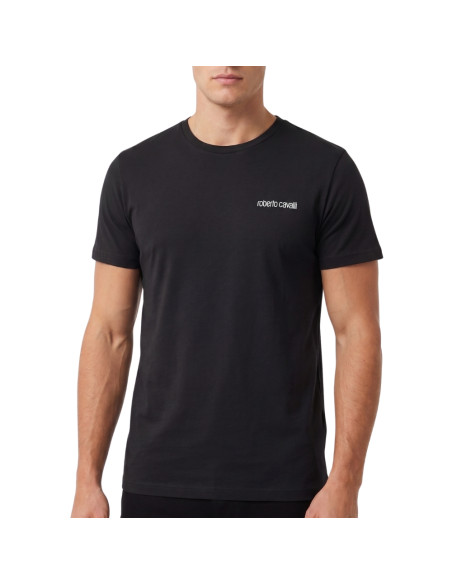Gruppo 2 t-shirt uomo girocollo in cotone elasticizzato Roberto Cavalli WSO00E