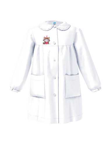Grembiule asilo bambina Siggi Happy School 33GR4330 Bianco
