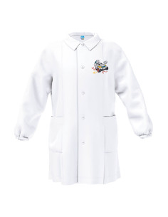 Grembiule asilo bambino Siggi Happy School 33GR4348 Bianco