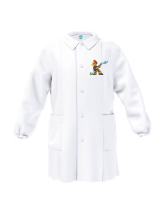 Grembiule asilo bambino Siggi Happy School 33GR4352 Bianco