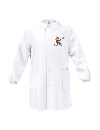 Grembiule asilo bambino Siggi Happy School 33GR4352 Bianco