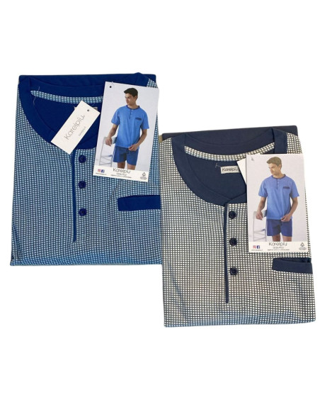 Men's short cotton jersey pajamas Karelpiu KE0236