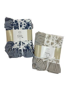 TOVAGLIA DA CUCINA IN COTONE CON BALZA MAISON SOPHIE LIONE - 6 POSTI