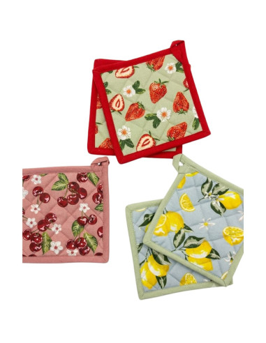 SET OF 2 LOVELY HOME MERIGGIO COTTON KITCHEN HOLDER 18X18