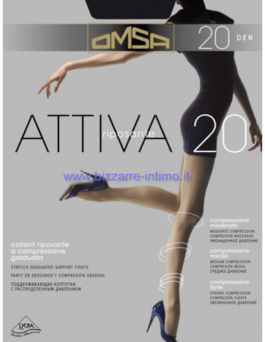 Group of 5 tights Omsa Attiva 20
