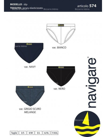 3 stretch cotton men briefs Navigare 574