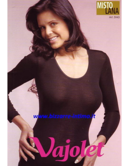Maglia donna manica lunga misto lana Vayolet 5943