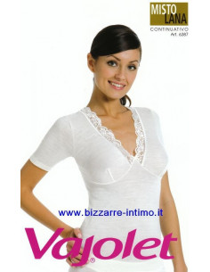 Women's mixed wool t-shirt with breast form Vayolet 6387 2