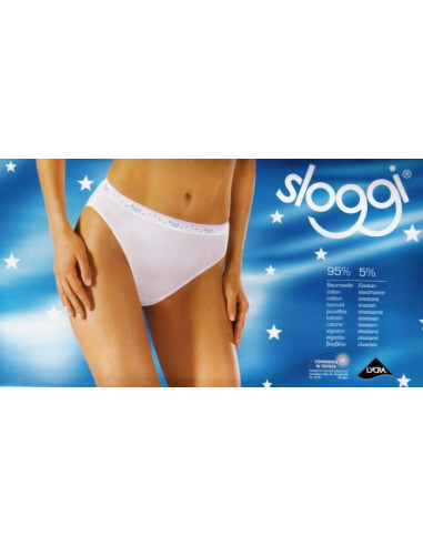Gruppo 2 slip donna in cotone elasticizzato Sloggi TAI 100
