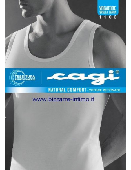 Men's mercerized cotton jersey vest Cagi 1106 Men's mercerized cotton jersey vest Cagi 1106
