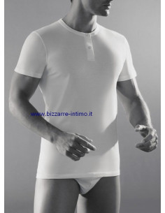 T-shirt uomo a serafino in cotone Cagi 1308 2