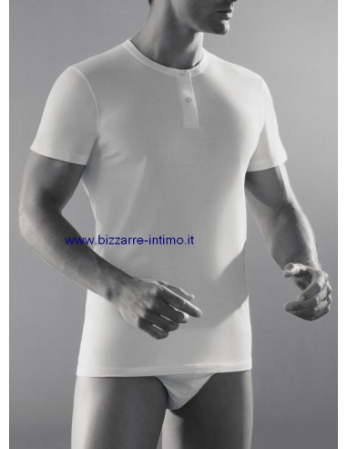 T-shirt uomo a serafino in cotone Cagi 1308 T-shirt uomo a serafino in cotone Cagi 1308