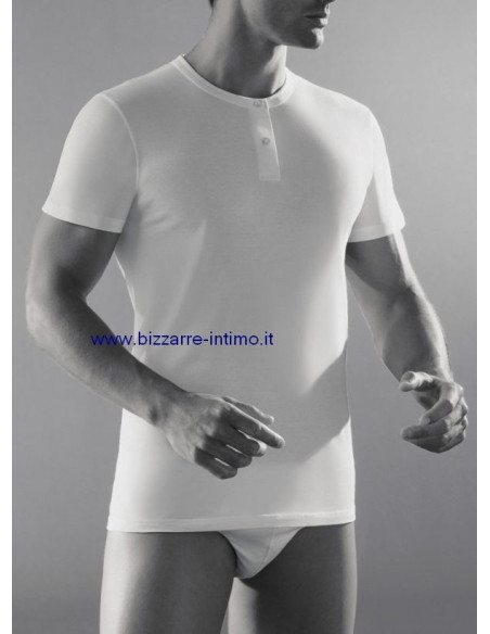 T-shirt uomo a serafino in cotone Cagi 1308 T-shirt uomo a serafino in cotone Cagi 1308