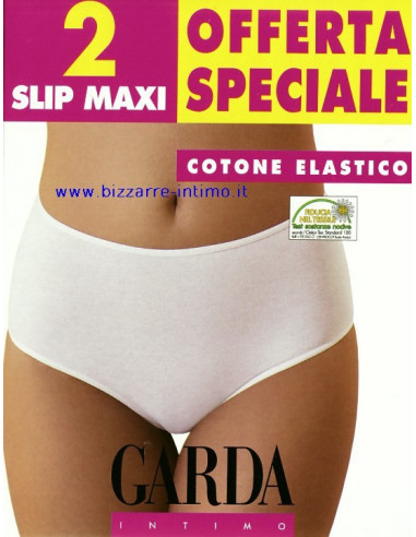 Gruppo 2 slip donna alti in cotone elasticizzato Garda 3904