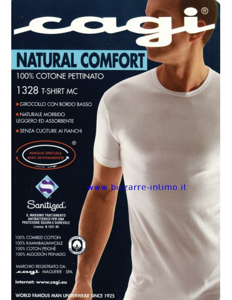 T-shirt uomo in cotone pettinato Cagi 1328
