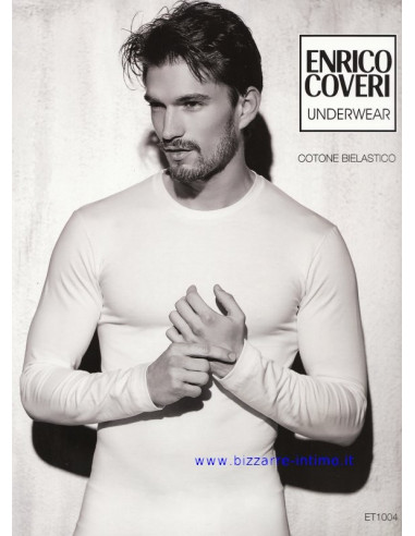 shirt elastic cotton long sleeves Enrico Coveri ET1004